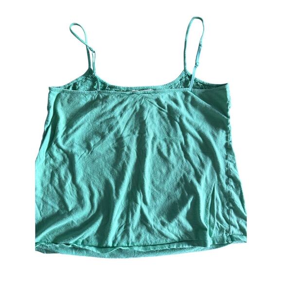 Vintage 90s Aeropostale Eyelet Thin Strap Cotton Tank Top size Large - Picture 3 of 6